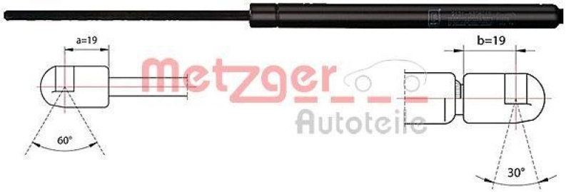 METZGER Gasfeder, Koffer-/Laderaum 2110434