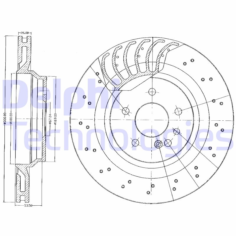 2x DELPHI Bremsscheibe