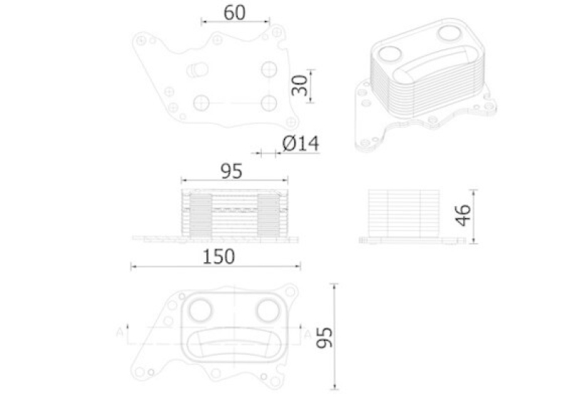 MAHLE Ölkühler, Motoröl CLC 278 000S