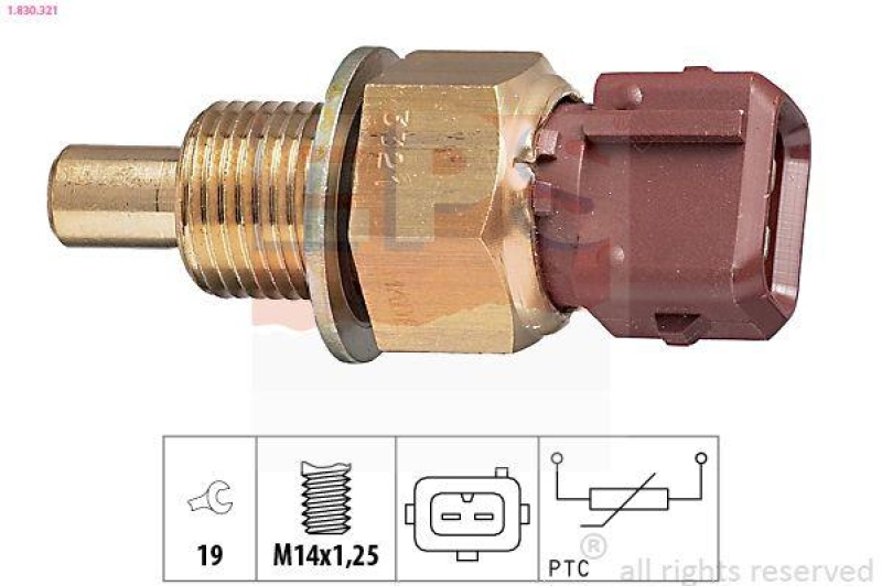 EPS Sensor, Kühlmitteltemperatur Made in Italy - OE Equivalent