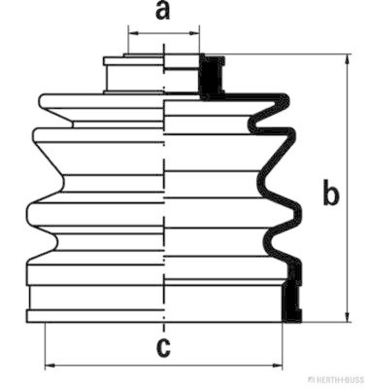 HERTH+BUSS JAKOPARTS Faltenbalgsatz, Antriebswelle J2865001