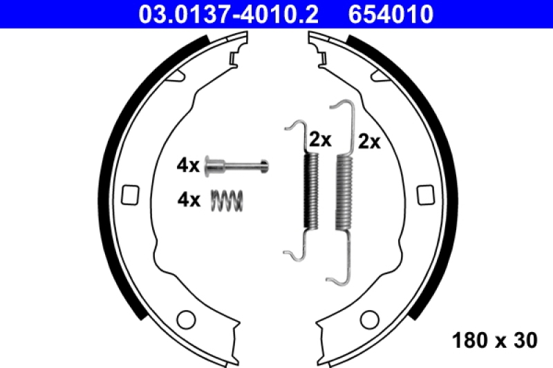 ATE Brake Shoe Set, parking brake