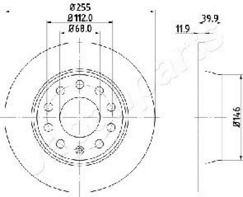 2x JAPANPARTS Bremsscheibe
