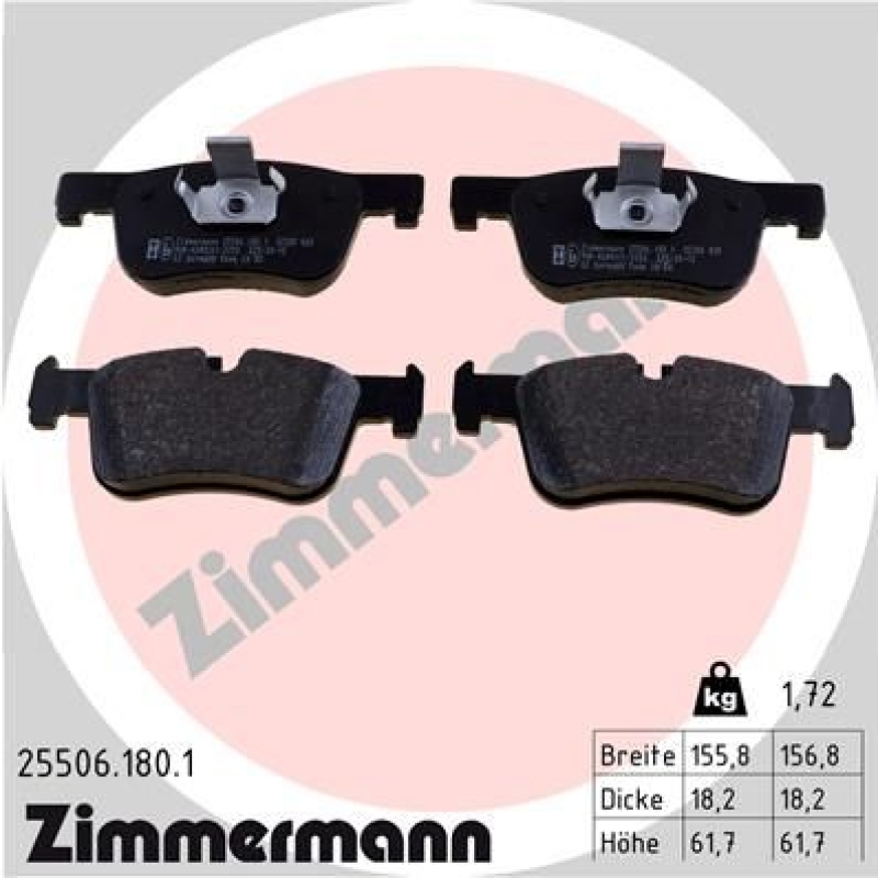 ZIMMERMANN Brake Pad Set, disc brake