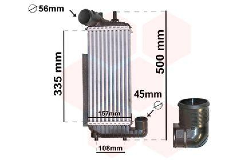 VAN WEZEL Intercooler, charger