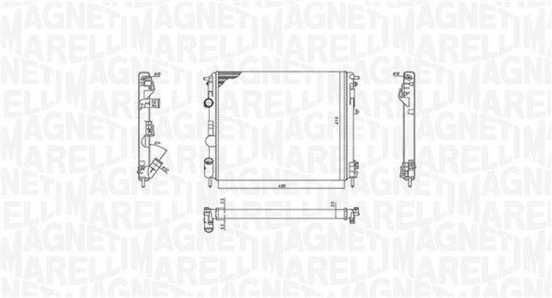MAGNETI MARELLI Radiator, engine cooling