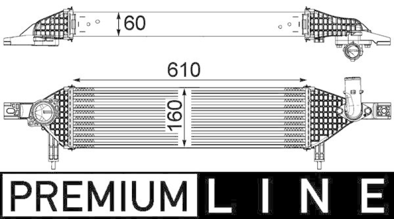 MAHLE Intercooler, charger BEHR *** PREMIUM LINE ***