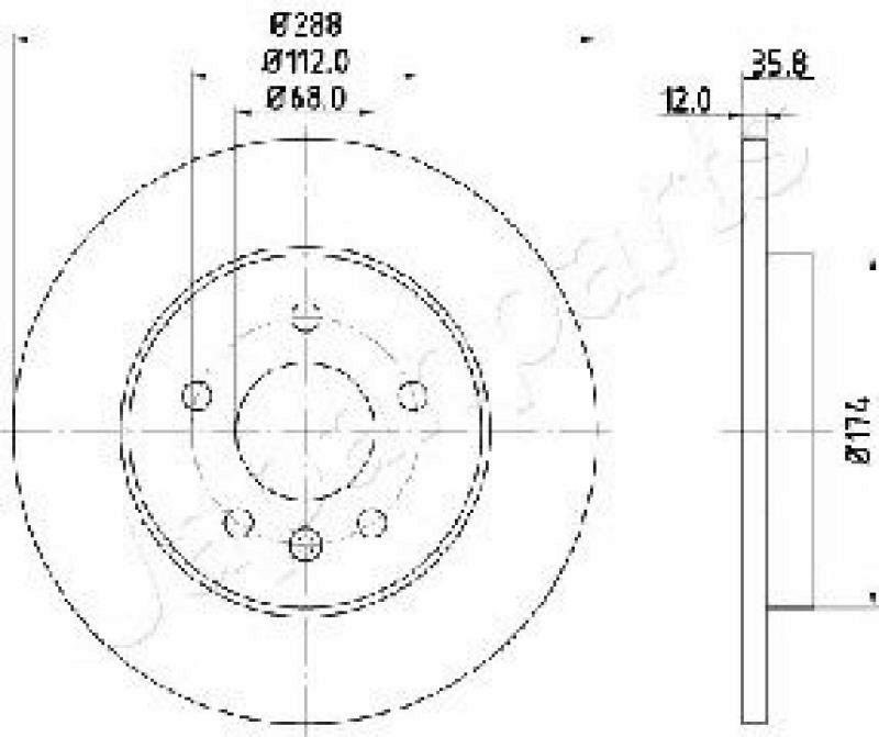 2x JAPANPARTS Bremsscheibe
