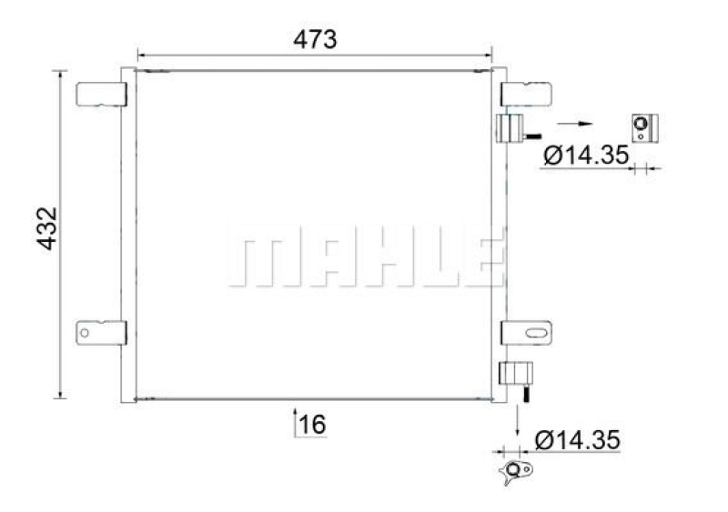 MAHLE Kondensator, Klimaanlage BEHR