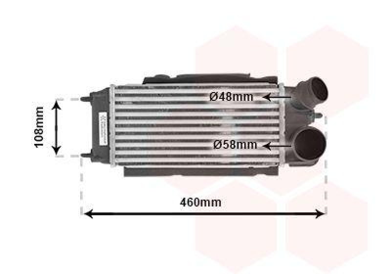 VAN WEZEL Intercooler, charger