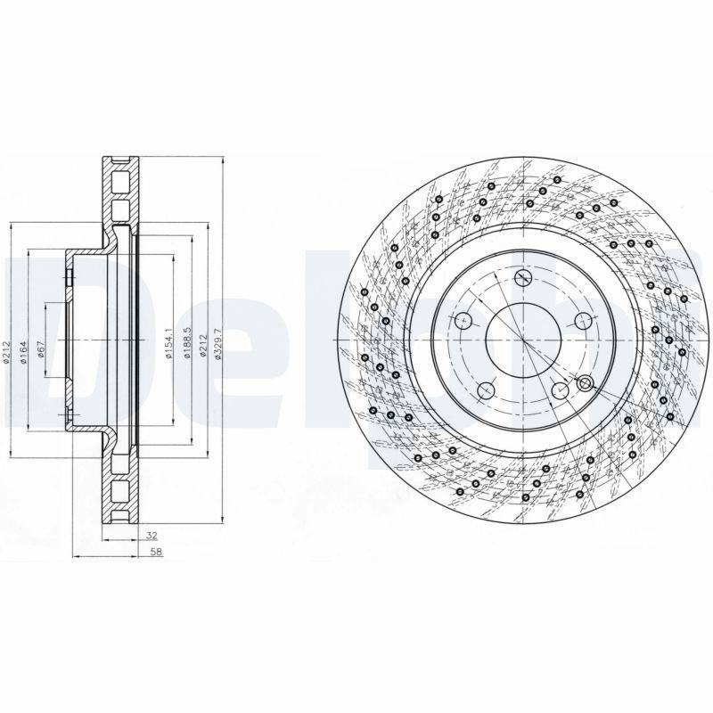 2x DELPHI Bremsscheibe