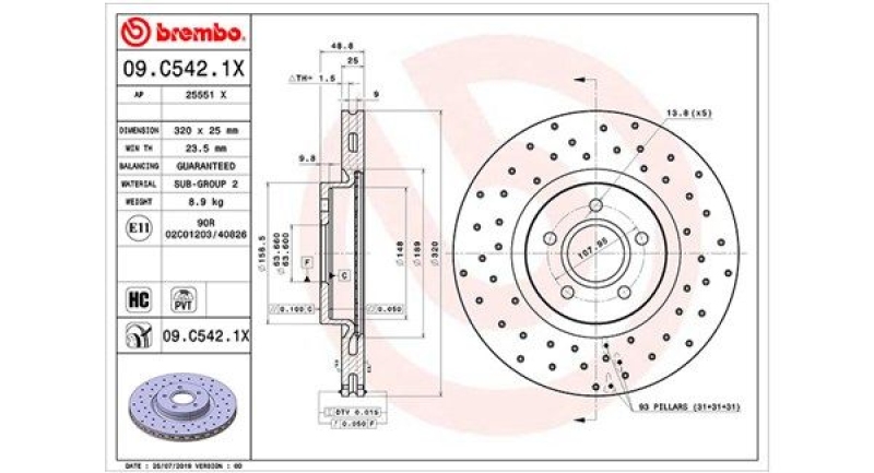 2x MAGNETI MARELLI Bremsscheibe