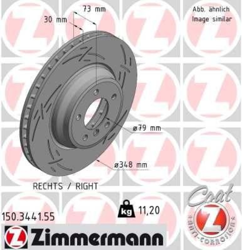 ZIMMERMANN Brake Disc BLACK Z