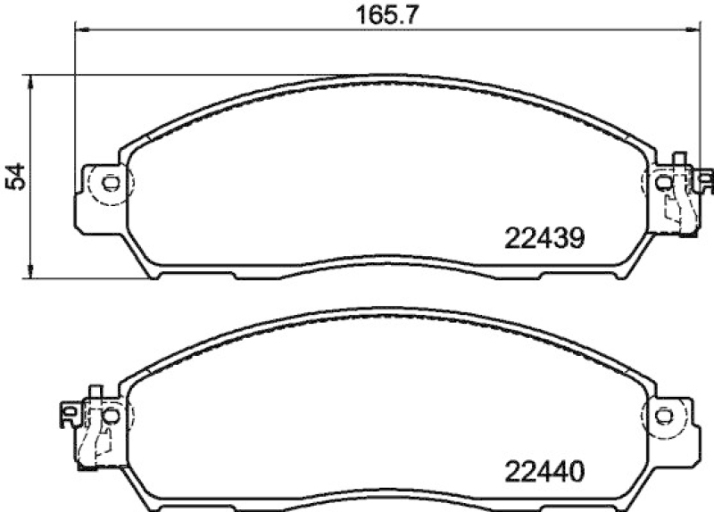 HELLA Brake Pad Set, disc brake