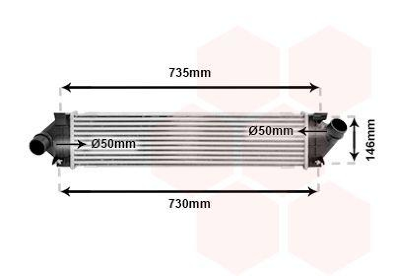 VAN WEZEL Intercooler, charger