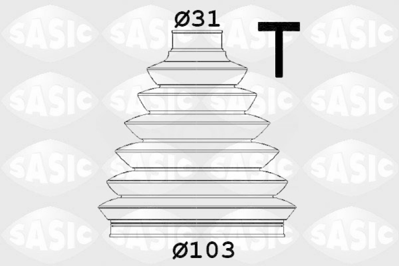 SASIC Faltenbalgsatz, Antriebswelle