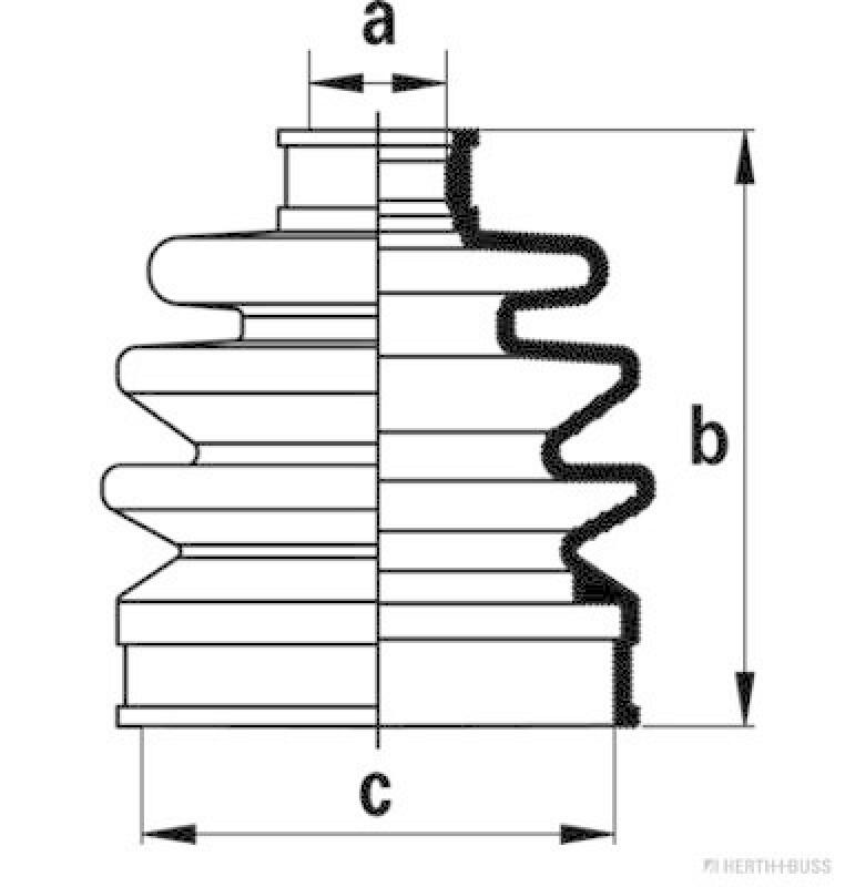 HERTH+BUSS JAKOPARTS Bellow Set, drive shaft