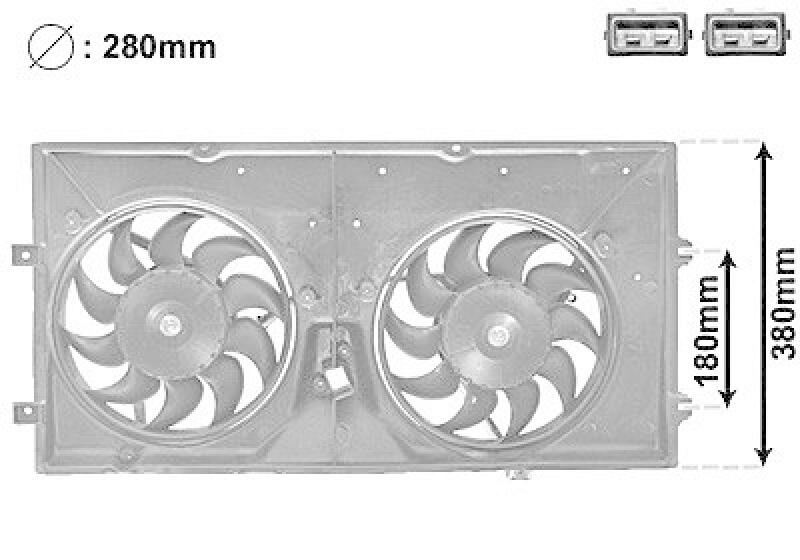 VAN WEZEL Fan, radiator