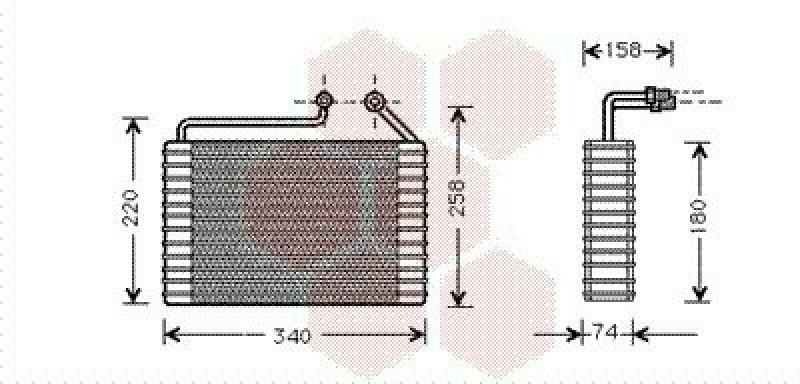 VAN WEZEL Evaporator, air conditioning