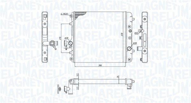 MAGNETI MARELLI K&uuml;hler, Motork&uuml;hlung 350213193100