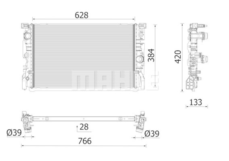 MAHLE Radiator, engine cooling BEHR *** PREMIUM LINE ***