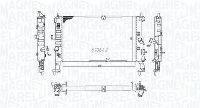 MAGNETI MARELLI Radiator, engine cooling
