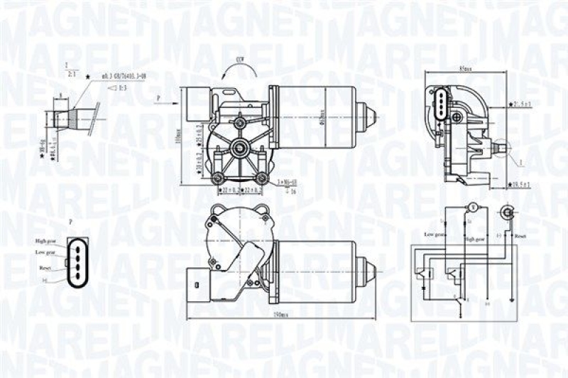 MAGNETI MARELLI Wischermotor