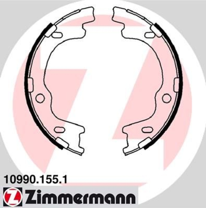 ZIMMERMANN Brake Shoe Set, parking brake