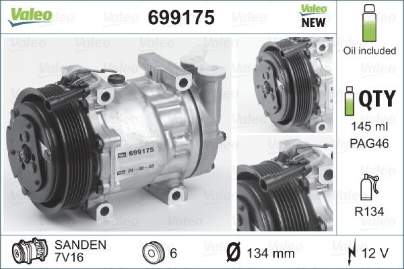 VALEO Kompressor, Klimaanlage NEW ORIGINAL PART