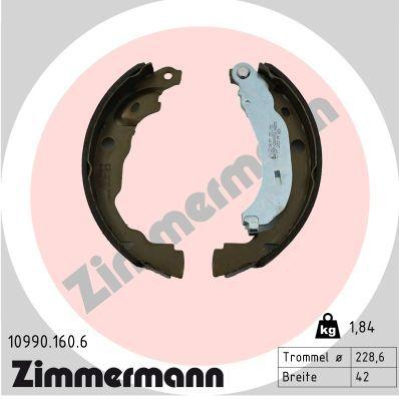 ZIMMERMANN Bremsbackensatz, Feststellbremse