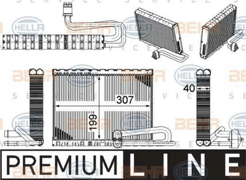 HELLA Evaporator, air conditioning BEHR HELLA SERVICE *** PREMIUM LINE ***