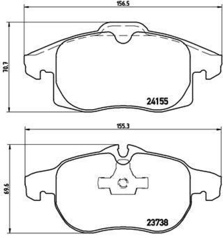 BREMBO Brake Pad Set, disc brake PRIME LINE