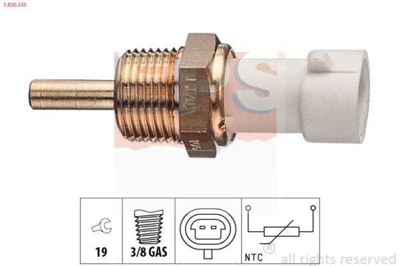 EPS Sensor, Kühlmitteltemperatur Made in Italy - OE Equivalent