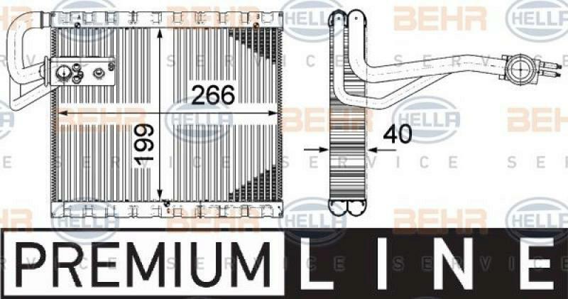 HELLA Evaporator, air conditioning BEHR HELLA SERVICE *** PREMIUM LINE ***
