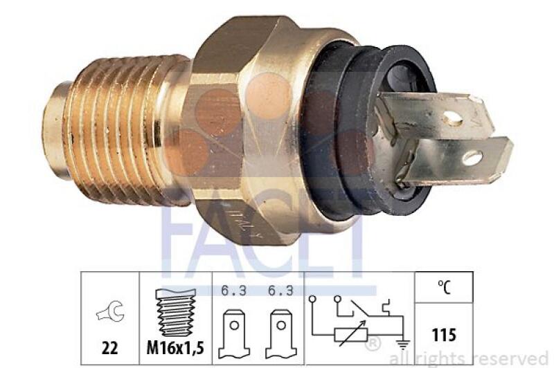 FACET Sensor, Kühlmitteltemperatur Made in Italy - OE Equivalent