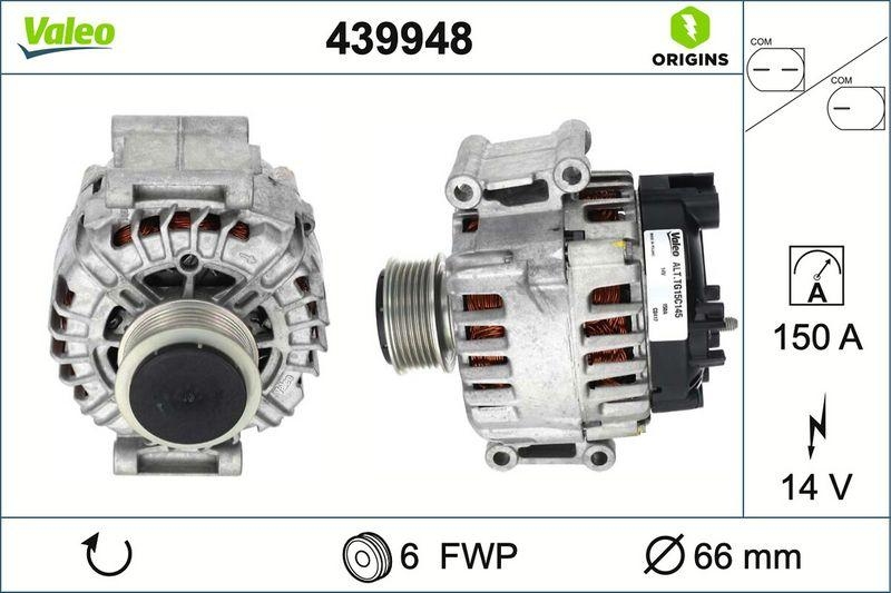 VALEO Generator VALEO ORIGINS - NEW O.E. TECHNOLOGIE 439948