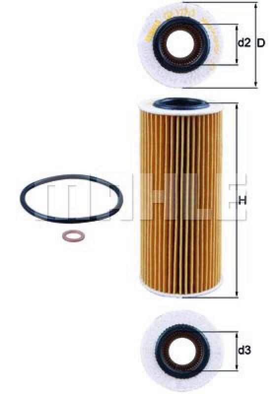 MAHLE &Ouml;lfilter OX 177/3D