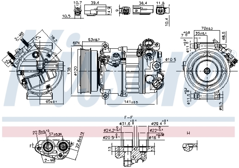 NISSENS Compressor, air conditioning ** FIRST FIT **