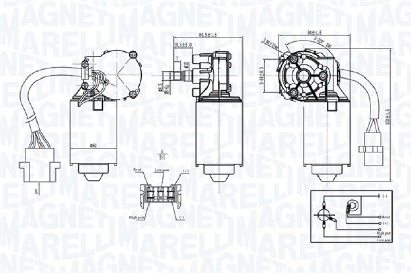 MAGNETI MARELLI Wischermotor