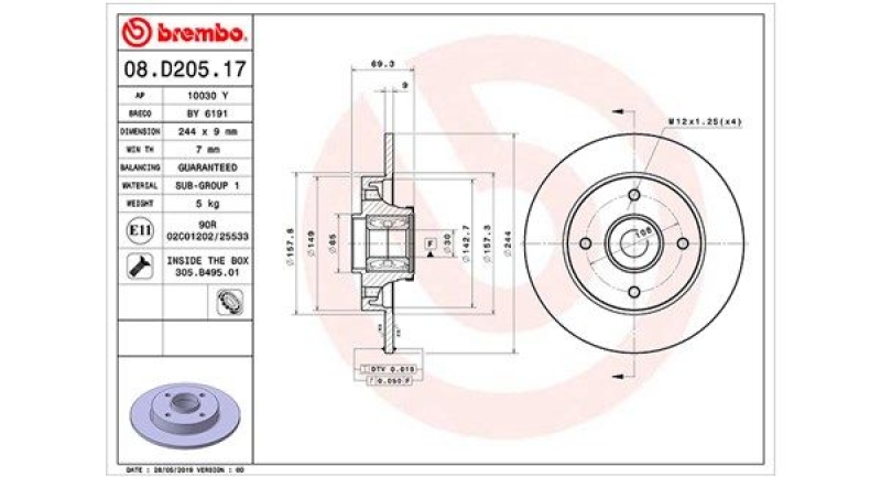 2x MAGNETI MARELLI Bremsscheibe