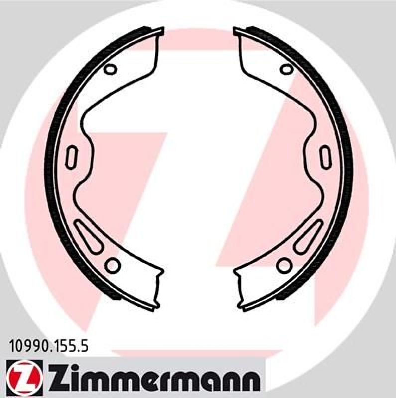 ZIMMERMANN Brake Shoe Set, parking brake