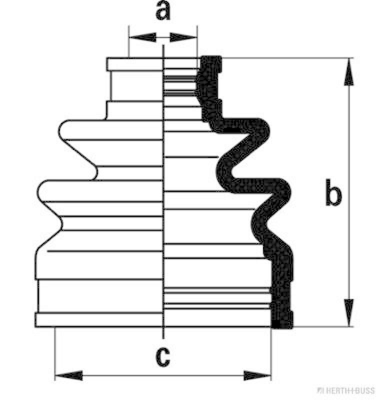 HERTH+BUSS JAKOPARTS Bellow Set, drive shaft