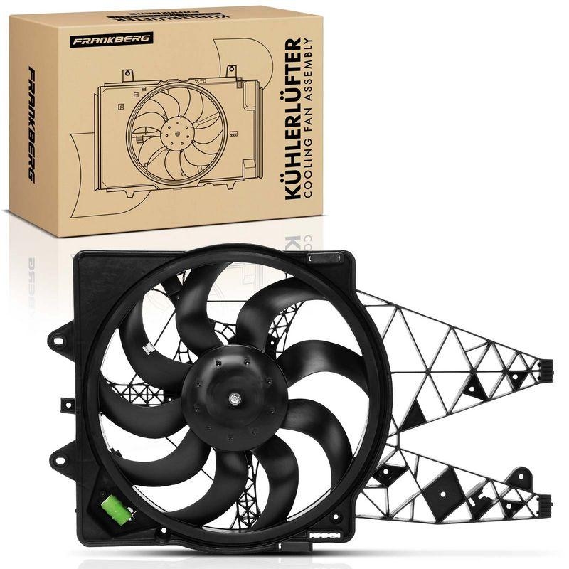 1x Frankberg Motork&uuml;hler Einfachl&uuml;fter mit K&uuml;hlerl&uuml;fterrahmen passend f&uuml;r Alfa Romeo Mito 955 Fiat Punto 199 5481FB0043404