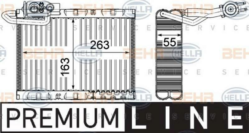HELLA Evaporator, air conditioning BEHR HELLA SERVICE *** PREMIUM LINE ***