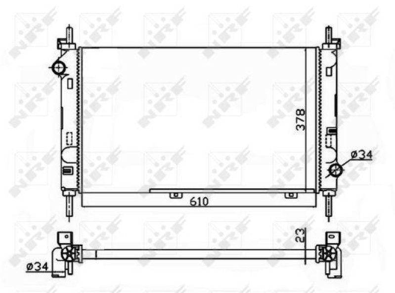 NRF Radiator, engine cooling Economy Class