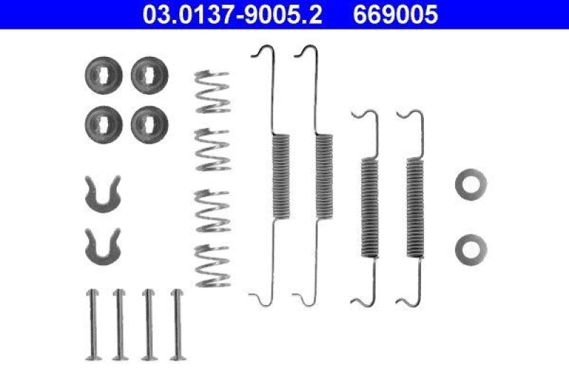 ATE Accessory Kit, brake shoes