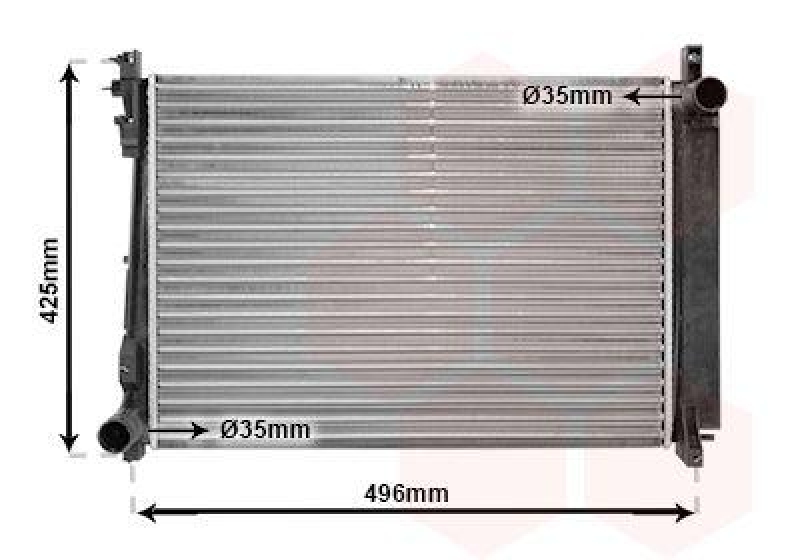 VAN WEZEL Radiator, engine cooling