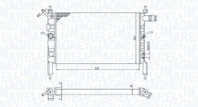 MAGNETI MARELLI Kühler, Motorkühlung