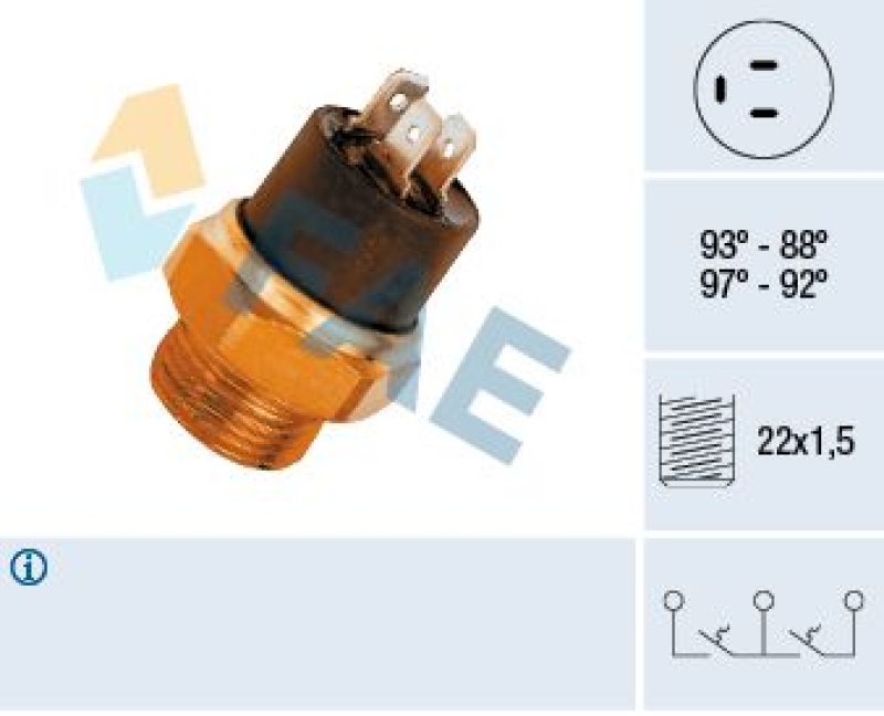 FAE Temperature Switch, radiator fan