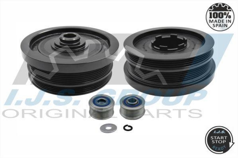 IJS GROUP Riemenscheibensatz, Kurbelwelle Technology & Quality, Made in S...